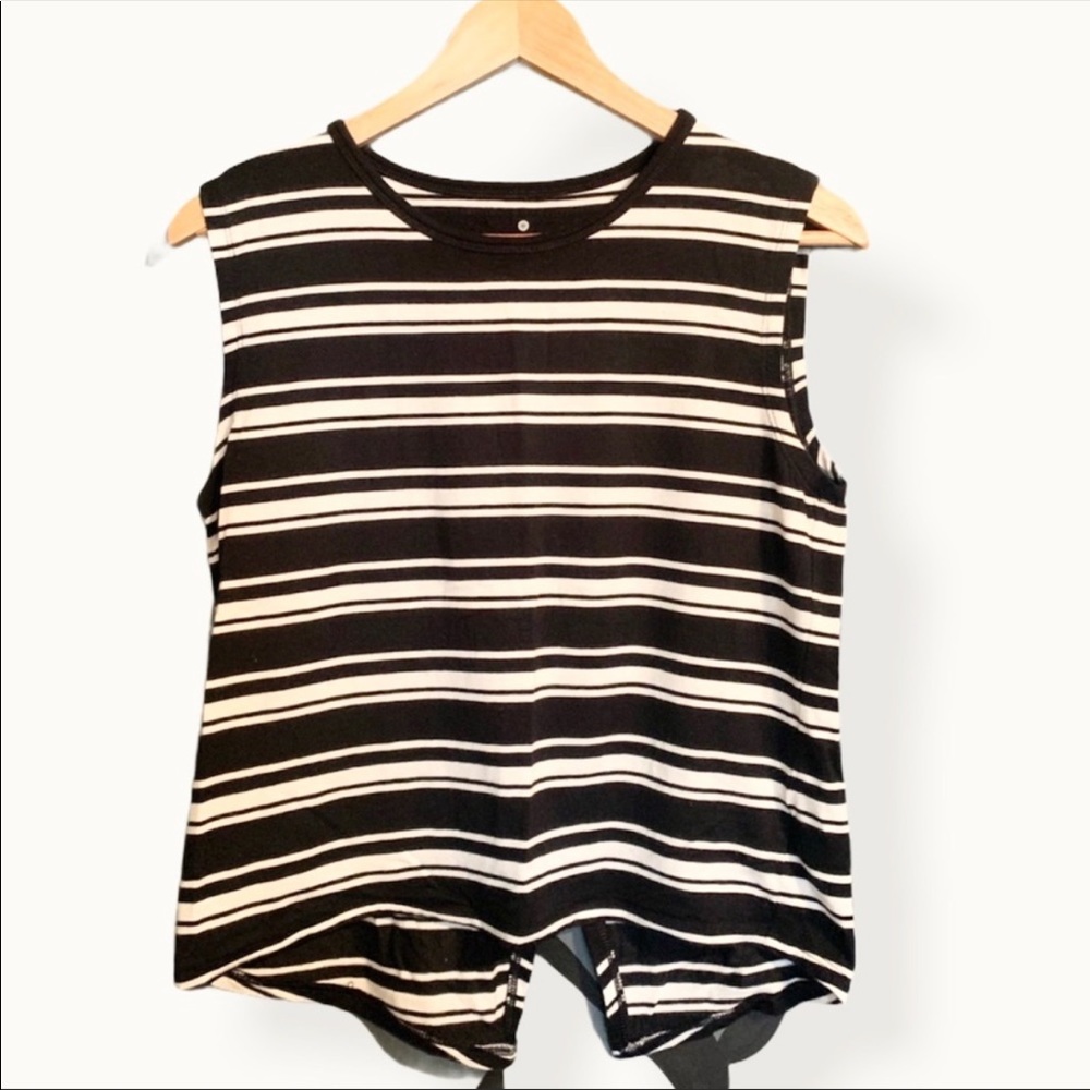 NWOT Athleta | Silk blend tank | Striped | Size small
